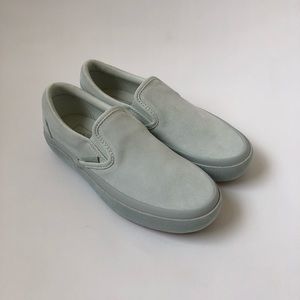 Vans Slip-On Platform Sea Green Suede